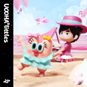 uooha周杰伦二次元形象周同学联名款粉色旋律保温杯运动盲盒水杯