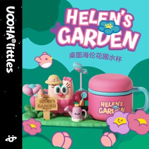 uooha海伦花圃景观保温杯陶瓷涂层内胆咖啡杯女生送礼办公室茶杯