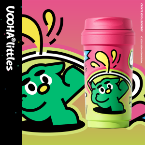 uooha悠行双饮保温咖啡杯316不锈钢内胆水杯女生可爱外出便携杯子